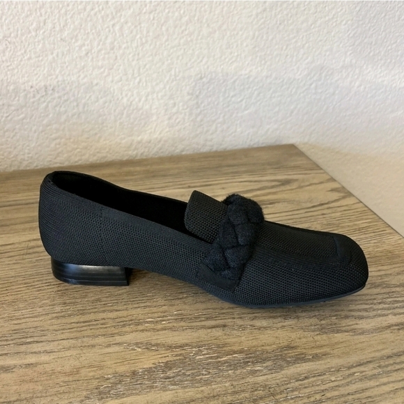 Vivaia Caitlin 2.0 Square Toe Knot Loafers Black Eu 43 Us 12 Euc - Picture 6 of 10